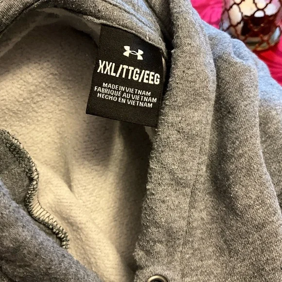 Under Armour Men's Heather Gray Hoodie - Picture 4 of 4